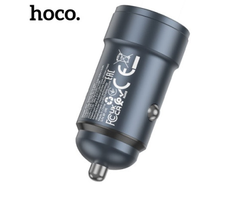 АЗП HOCO Z57 Glorious single-port PD30W car charger Metal gray mag-6942007633048142606
