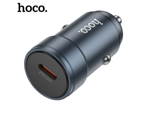 АЗП HOCO Z57 Glorious single-port PD30W car charger Metal gray mag-6942007633048142606