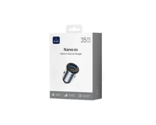 АЗП WiWU Wi-CC030 35W Nano Lite A+C Fast Car Charger Grey mag-6977703656060153612
