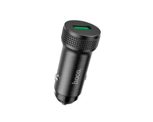 АЗП HOCO Z49A Level single port QC3.0 car charger Black mag-6931474795687146148