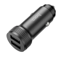 АЗП HOCO Z49 Level dual port car charger Metal Gray mag-6931474795618153862