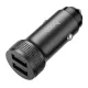 АЗП HOCO Z49 Level dual port car charger Metal Gray mag-6931474795618153862