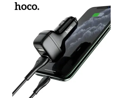 АЗП HOCO Z36 Leader 2USB/2,4A Black 4+1 mag-6931474727718150892