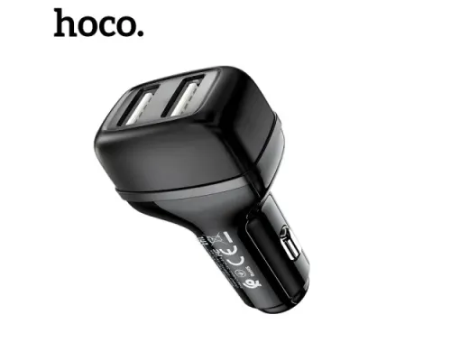 АЗП HOCO Z36 Leader 2USB/2,4A Black 4+1 mag-6931474727718150892