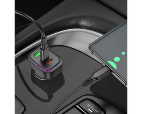 АЗП BOROFONE BZ28C Trophie PD60W(2C1A) car charger чорний mag-6941991110870140896