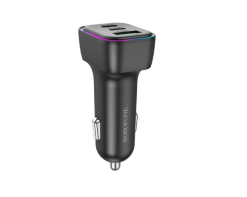 АЗП BOROFONE BZ28C Trophie PD60W(2C1A) car charger чорний mag-6941991110870140896
