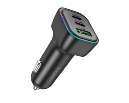 АЗП BOROFONE BZ28C Trophie PD60W(2C1A) car charger чорний mag-6941991110870140896