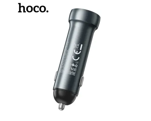 АЗП HOCO Z54B Prosperous PD60W(2C) car charger Metal Grey mag-6942007645799144410