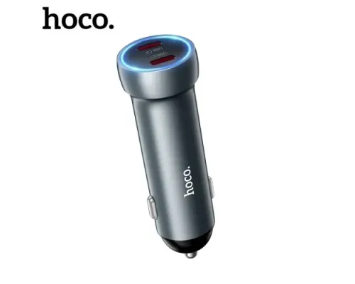 АЗП HOCO Z54B Prosperous PD60W(2C) car charger Metal Grey mag-6942007645799144410