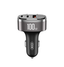 АЗП XO CC61 output intelligent car charger 100W Lightning Чорний mag-6920680858002140398