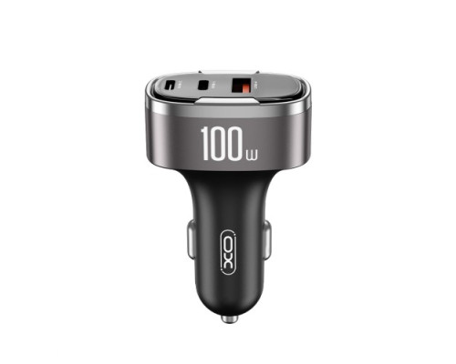 АЗП XO CC61 output intelligent car charger 100W Lightning Чорний mag-6920680858002140398