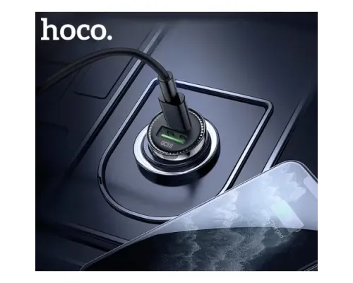 АЗП HOCO Z44 Leading PD20W+QC3.0 car charger USB-A/USB-C/3A Black mag-6931474757241144385