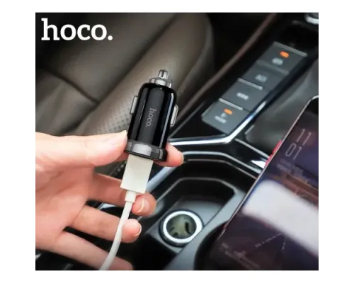 АЗП HOCO Z44 Leading PD20W+QC3.0 car charger USB-A/USB-C/3A Black mag-6931474757241144385