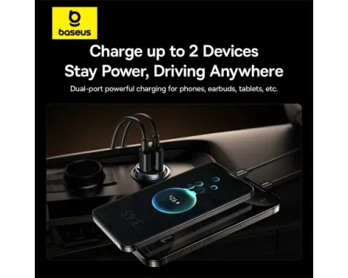 АЗП Baseus Tiny Star Mini Car Charger (U+C) 30W Black C00035001121-02 mag-6932172677206145728