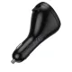 АЗП HOCO Z61 Correct three-port cigarette lighter car charger black mag-6942007658522144376