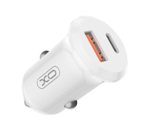 АЗП XO CC69 Mini Smart A+C 30W Car Charger Білий mag-6975837583184141117