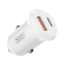 АЗП XO CC69 Mini Smart A+C 30W Car Charger Білий mag-6975837583184141117