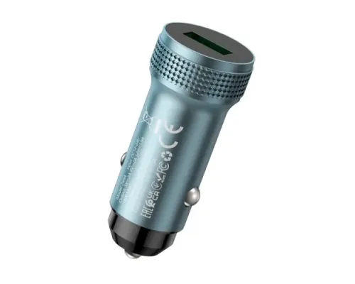 АЗП HOCO Z49A Level single port QC3.0 car charger metal gray mag-6931474795694143680