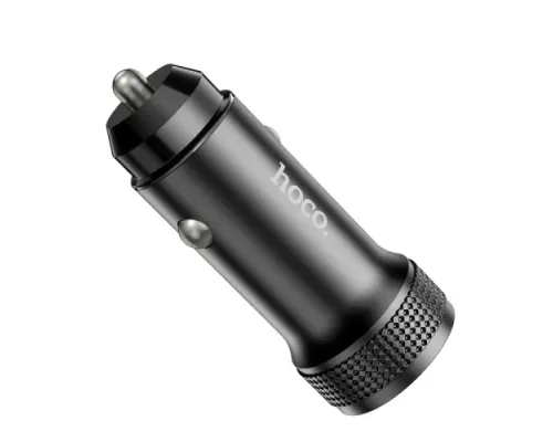 АЗП HOCO Z49 Level dual port car charger Black mag-6931474795601145603