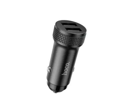 АЗП HOCO Z49 Level dual port car charger Black mag-6931474795601145603