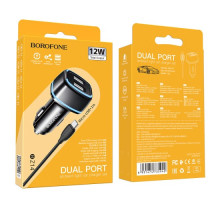 АЗП BOROFONE BZ14 Max 2USB/2.4A+ Cable Micro чорний mag-693147473594242523