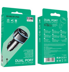 АЗП BOROFONE BZ14 Max 2USB/2.4A чорний mag-6931474735904141177