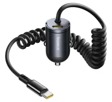 АЗП Baseus Tiny Star Mini Car Charger (C+C Cable Included) 30W Cosmic Black C00035001121-00 mag-6932172677213145729