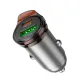АЗП HOCO NZ16A Rigorous 43W dual port PD25W+QC3.0 car charger Metal Grey mag-6942007644747144058