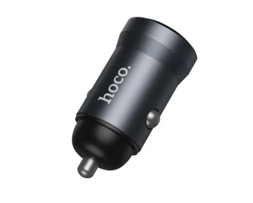 АЗП HOCO Z62 Energy single-port QC3.0 car charger metal gray mag-6942007662437152322