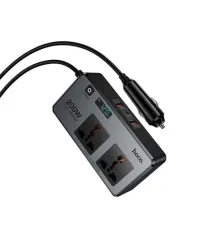 Автомобільний інвертор HOCO Z66 New 2-socket universal(PD66W/1C2A) car inverter Black mag-6942007675673153863