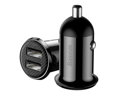 АЗП Baseus Grain Pro Car Charger (Dual USB 4.8A ) Black CCALLP-01 mag-695315620200954444