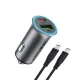 АЗП ACEFAST B16 95W (USB-A+USB-C) dual port metal car charger + cable Type-C to Type-C Grey mag-6974316285304153347