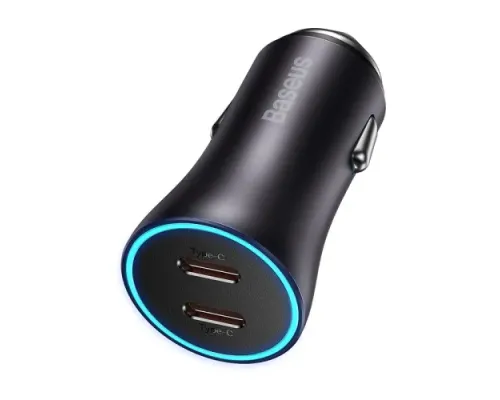 АЗП Baseus Golden Contactor Pro Dual Fast Charger Car Charger C+C 40W Dark Gray CGJP000013 mag-6932172608026152047