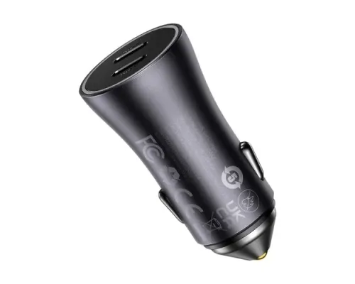 АЗП Baseus Golden Contactor Pro Dual Fast Charger Car Charger C+C 40W Dark Gray CGJP000013 mag-6932172608026152047