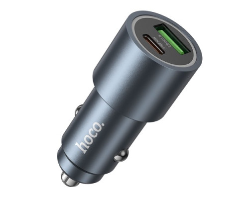 АЗП HOCO Z60 Bloom 48W dual-port PD30W+QC3.0 multi-protocol car charger Black mag-6942007642095142610