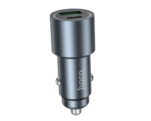 АЗП HOCO Z60 Bloom 48W dual-port PD30W+QC3.0 multi-protocol car charger Black mag-6942007642095142610