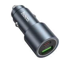 АЗП HOCO Z60 Bloom 48W dual-port PD30W+QC3.0 multi-protocol car charger Black mag-6942007642095142610