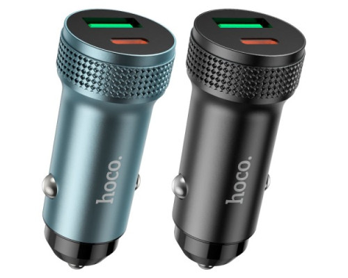 АЗП HOCO Z49B Level PD38W(1C1A) car charger metal gray mag-6942007614405142600