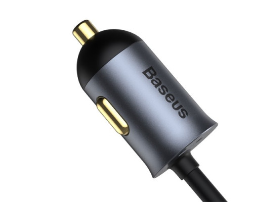 АЗП Baseus Share Together PPS multi-port Fast charging car charger with cord 120W 2U+2CGrey CCBT-A0G mag-6953156206670135377