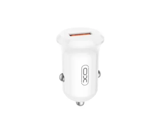 АЗП XO CC68 Mini Smart Single QC18W Car Charger Білий mag-6975837583177147324