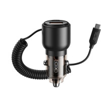 АЗП XO CC59 car charging built in Type-C with cable (Type-C to Type-C 110W) Чорний mag-692068085012919467
