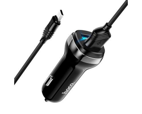 АЗП HOCO Z40 Superior 2USB/2,4A + Micro Cable Black 4+1 mag-693147473969815767