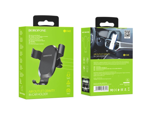 Тримач для мобільного BOROFONE BH48 Warrior Air outlet Gravity Car holder Black