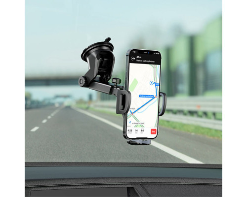 Тримач для мобільного BOROFONE BH53 Windy center console car holder Black Grey (BH53B)