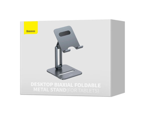 Тримач для мобiльного Baseus Desktop Biaxial Foldable Metal Stand (for Tablets) Grey