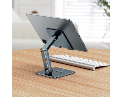 Тримач для мобiльного Baseus Desktop Biaxial Foldable Metal Stand (for Tablets) Grey