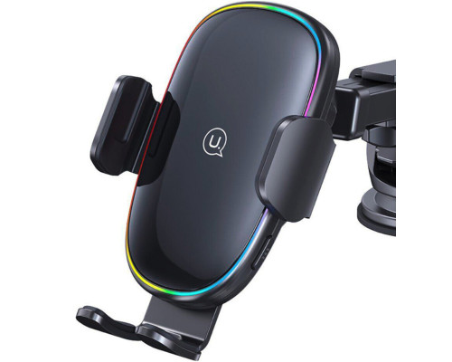 Тримач для мобільного Usams US-CD187 15W Wireless Charging Car Holder With Colorful Light