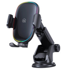 Тримач для мобільного Usams US-CD187 15W Wireless Charging Car Holder With Colorful Light