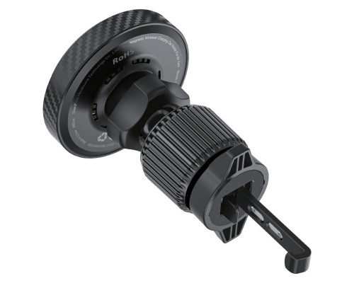 Автотримач для телефона ACEFAST D33 Qi2 magnetic wireless charging car holder for air vent Black (6974316280293)