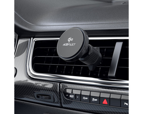 Автотримач для телефона ACEFAST D33 Qi2 magnetic wireless charging car holder for air vent Black (6974316280293)